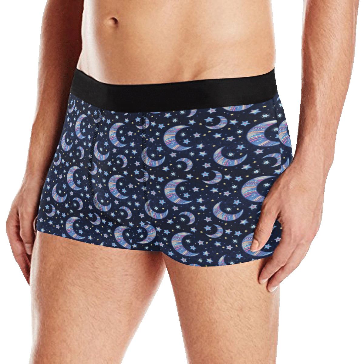 Celestial Moon Pattern Print Design 03 Men's Boxer Briefs