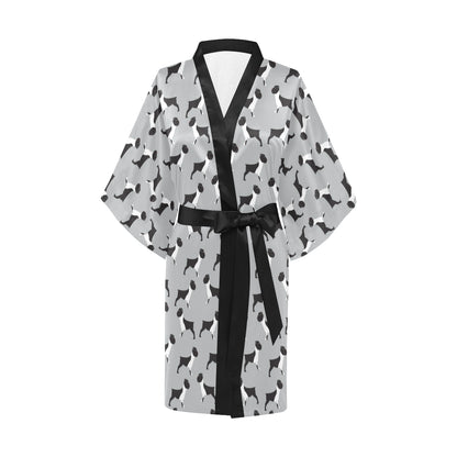 Boxers Pattern Print Design 01 Women's Short Kimono