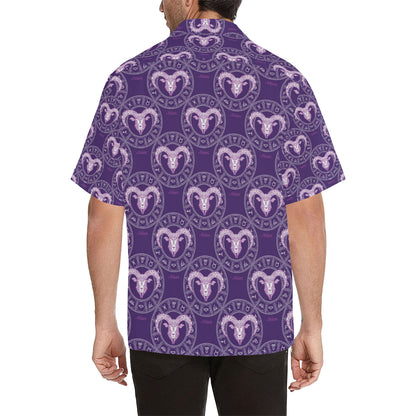 Aries Zodiac Pattern Print Design 02 Men's Hawaiian Shirt