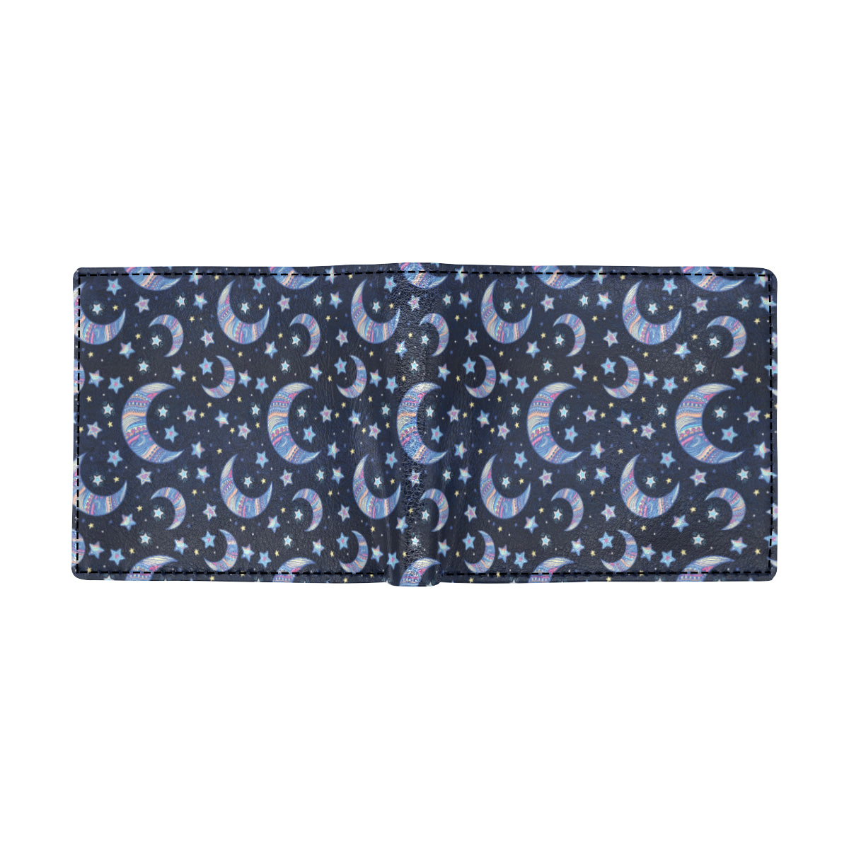 Celestial Moon Pattern Print Design 03 Men's ID Card Wallet