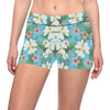 Plumeria Pattern Print Design PM028 Yoga Shorts