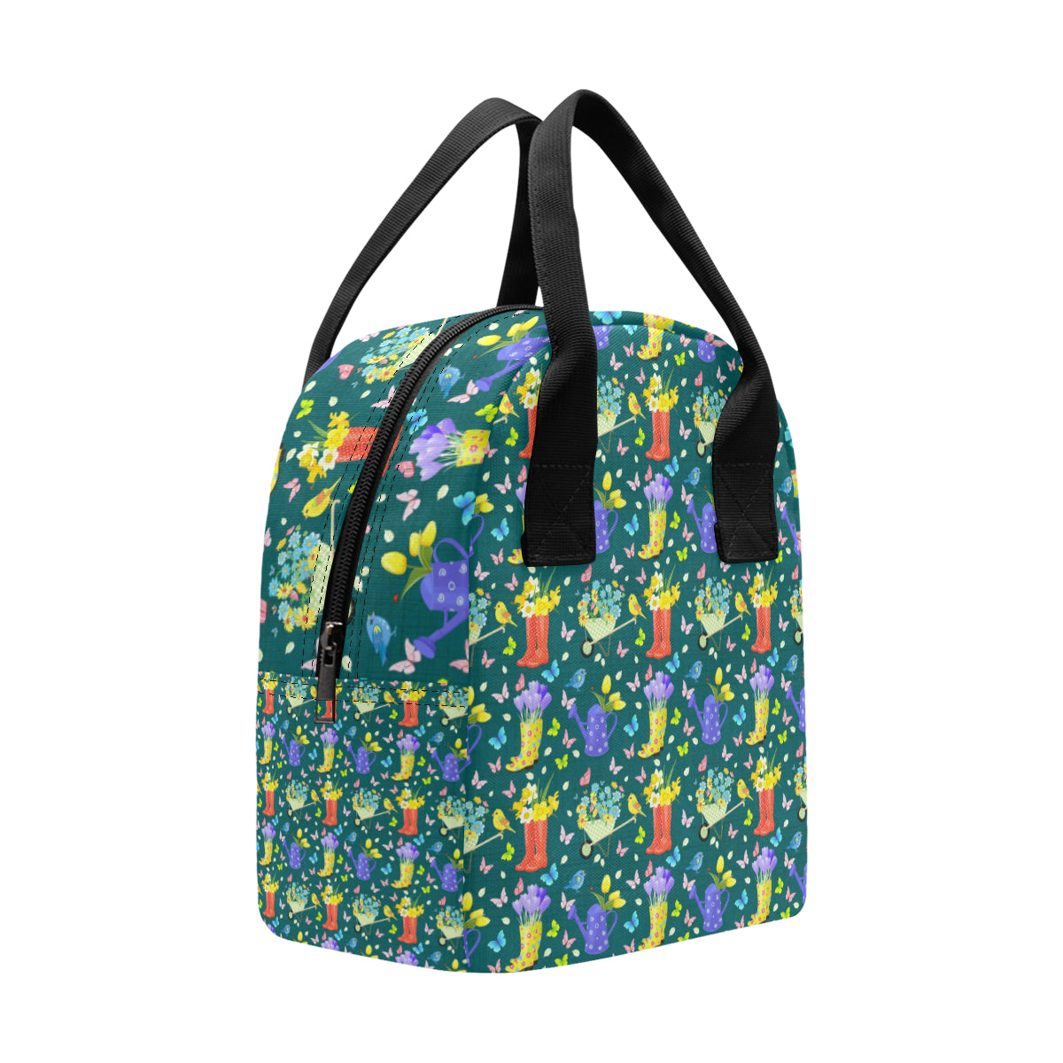 Gardening Pattern Print Design G08 Insulated Lunch Bag