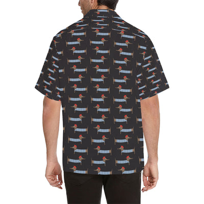 Dachshund Pattern Print Design 04 Men's Hawaiian Shirt