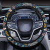 Fox Cute Jungle Print Pattern Steering Wheel Cover with Elastic Edge