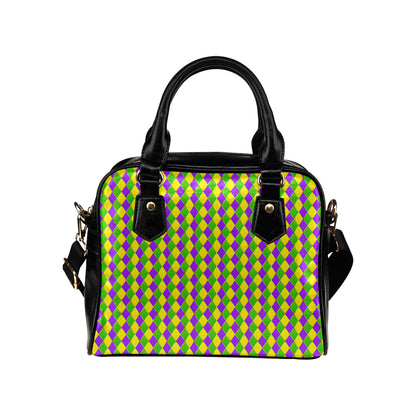 Mardi Gras Pattern Print Design 01 Shoulder Handbag