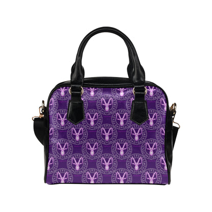 Capricorn Zodiac Pattern Print Design 04 Shoulder Handbag