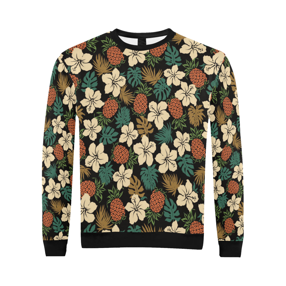 Hawaiian Themed Pattern Print Design H08 Men Long Sleeve Sweatshirt