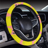 Lemon Pattern Print Design LM03 Steering Wheel Cover with Elastic Edge