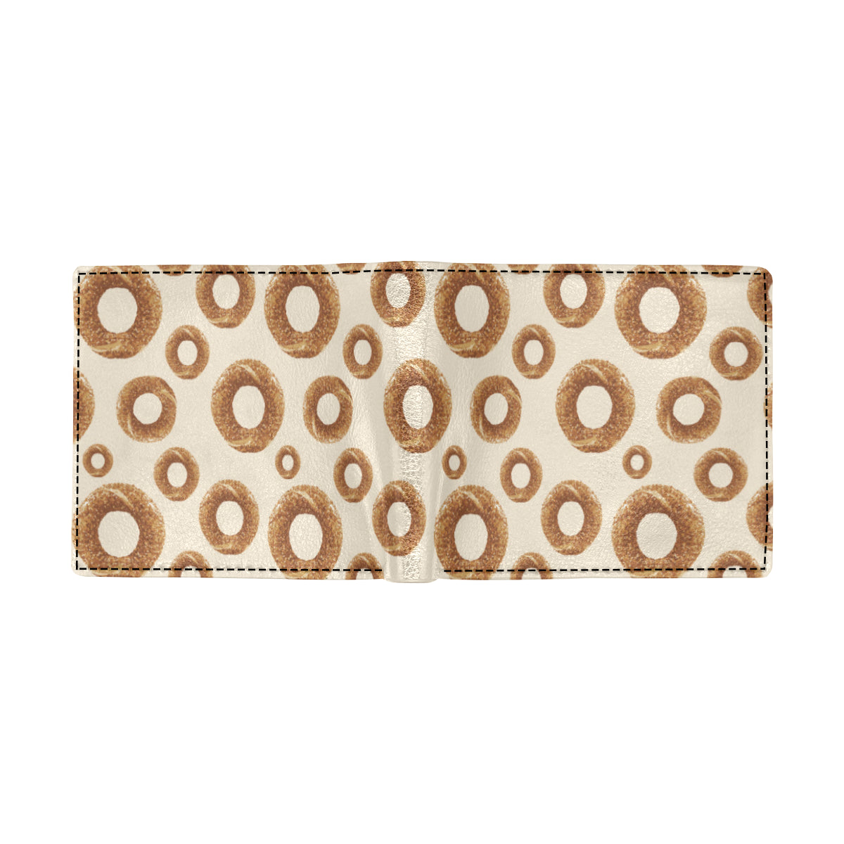 Bagel Pattern Print Design 01 Men's ID Card Wallet
