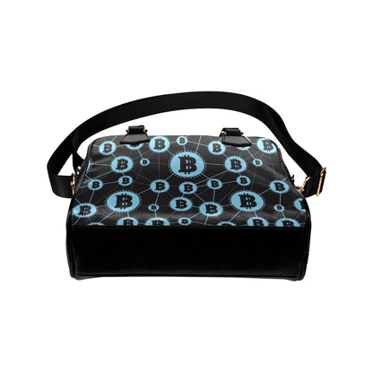 Cryptocurrency Pattern Print Design 02 Shoulder Handbag