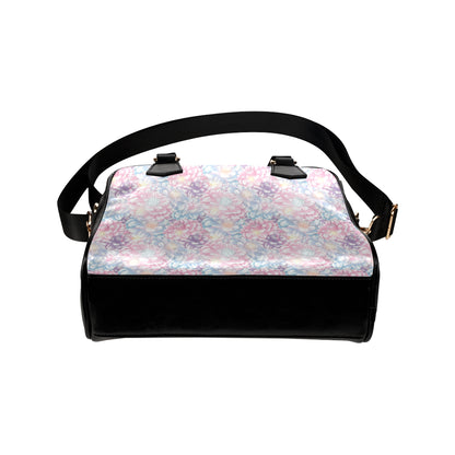 Dahlia Pattern Print Design 01 Shoulder Handbag