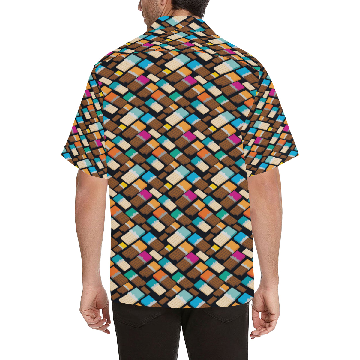 Chocolate Pattern Print Design 02 Men's Hawaiian Shirt