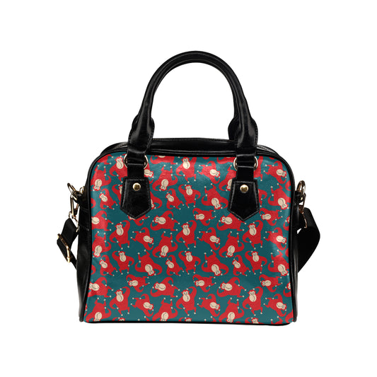 Chimpanzee Pattern Print Design 04 Shoulder Handbag
