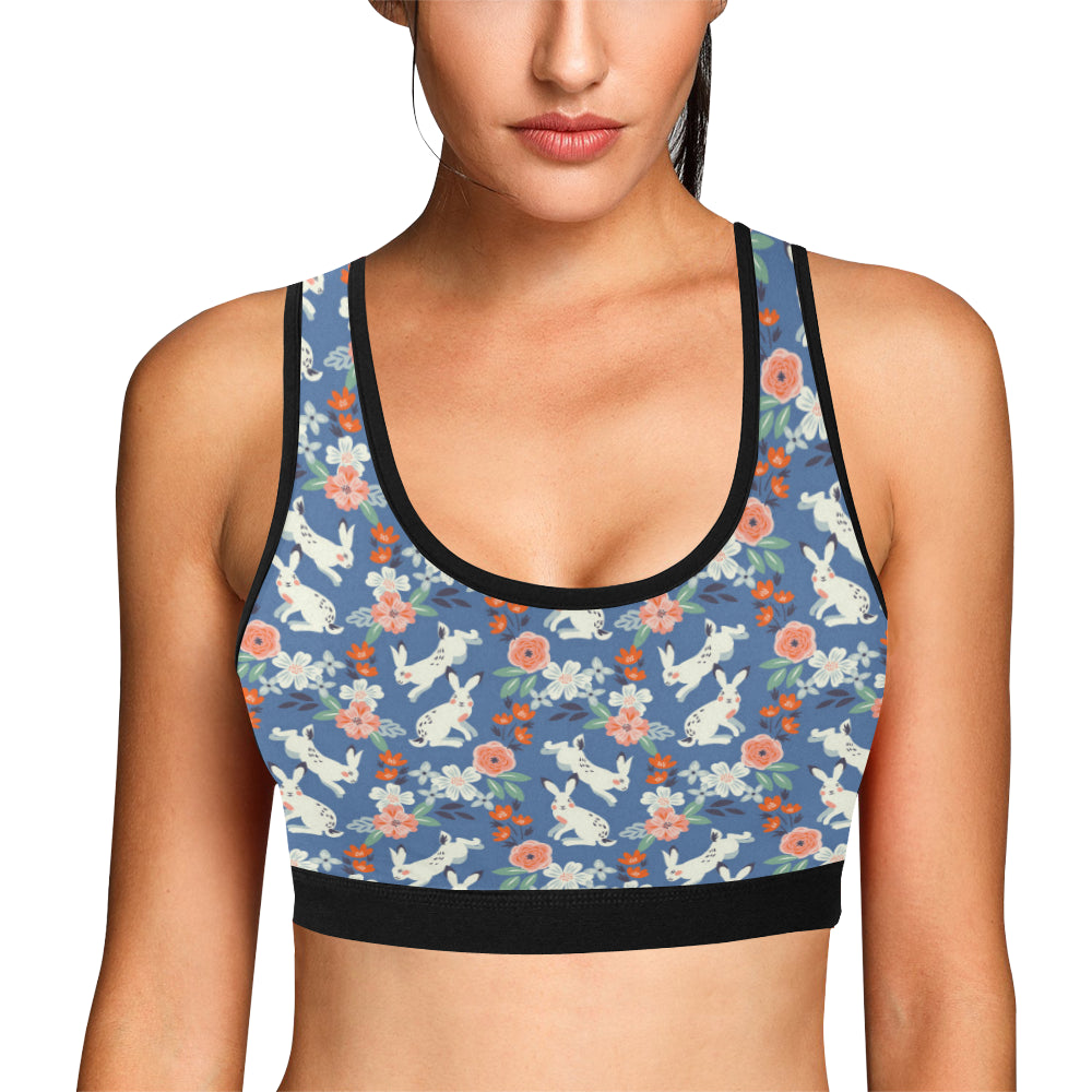 Bunny Pattern Print Design 07 Sports Bra