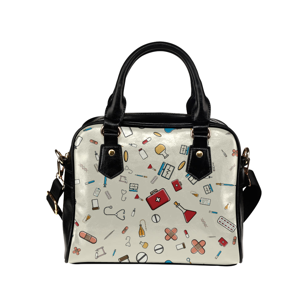 Nurse Pattern Print Design A04 Shoulder Handbag