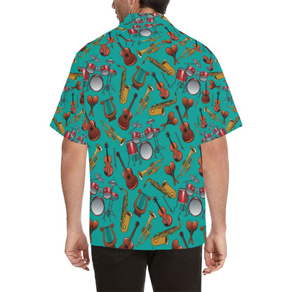 Drum Set Pattern Print Design 01 Men's Hawaiian Shirt