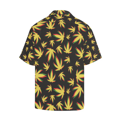 Pot Leaf Pattern Print Design A02 Men's Hawaiian Shirt