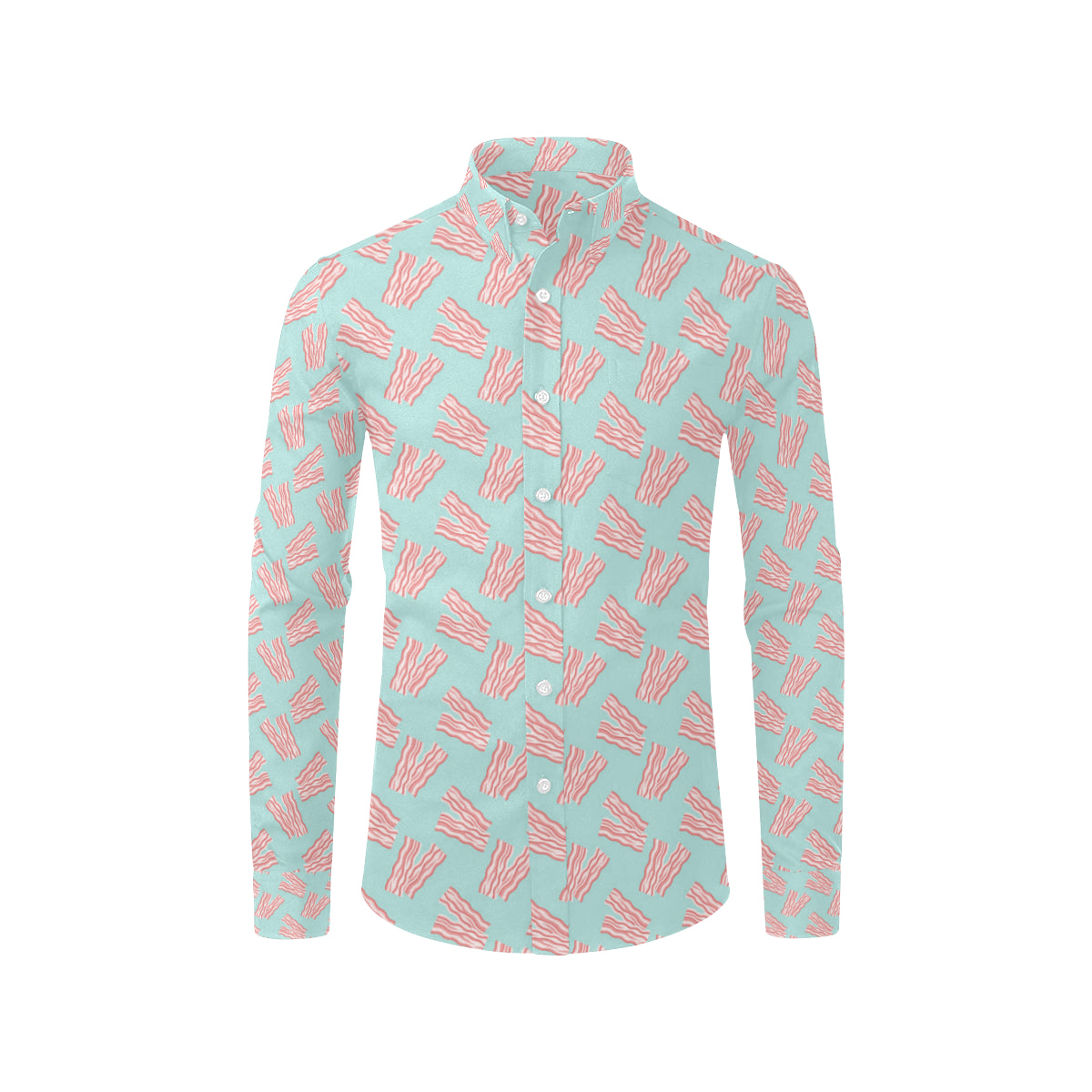 Bacon Pattern Print Design 04 Men's Long Sleeve Shirt