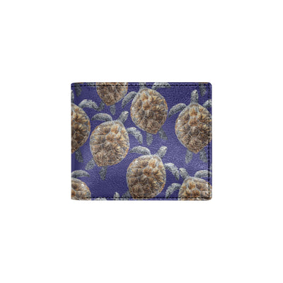 Sea Turtle Pattern Print Design T05 Men's ID Card Wallet