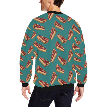 Cheesecake Cherry Pattern Print Design CK03 Men Long Sleeve Sweatshirt