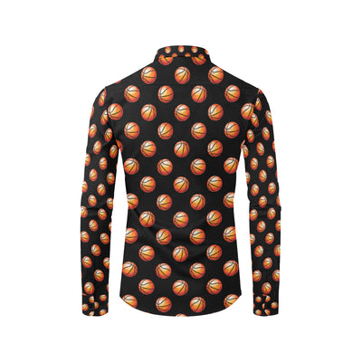 Basketball Pattern Print Design 01 Men's Long Sleeve Shirt