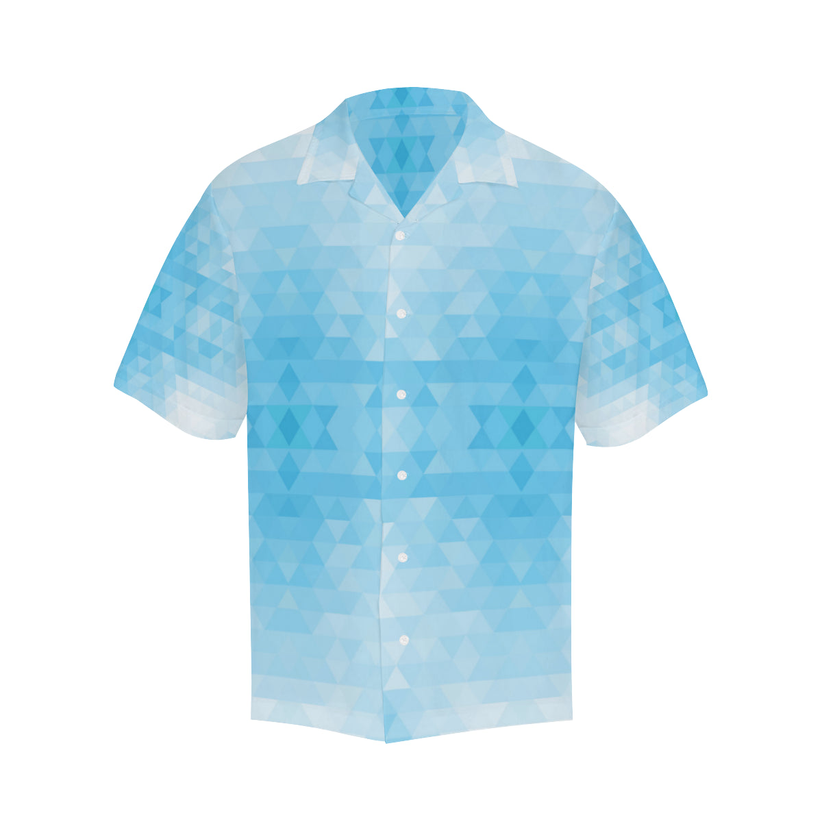 Geometric Blue Pattern Print Design 01 Men's Hawaiian Shirt