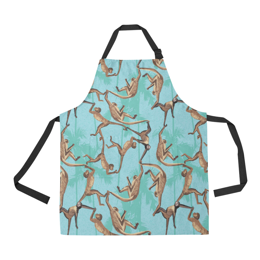 Monkey Pattern Print Design 04 Apron with Pocket