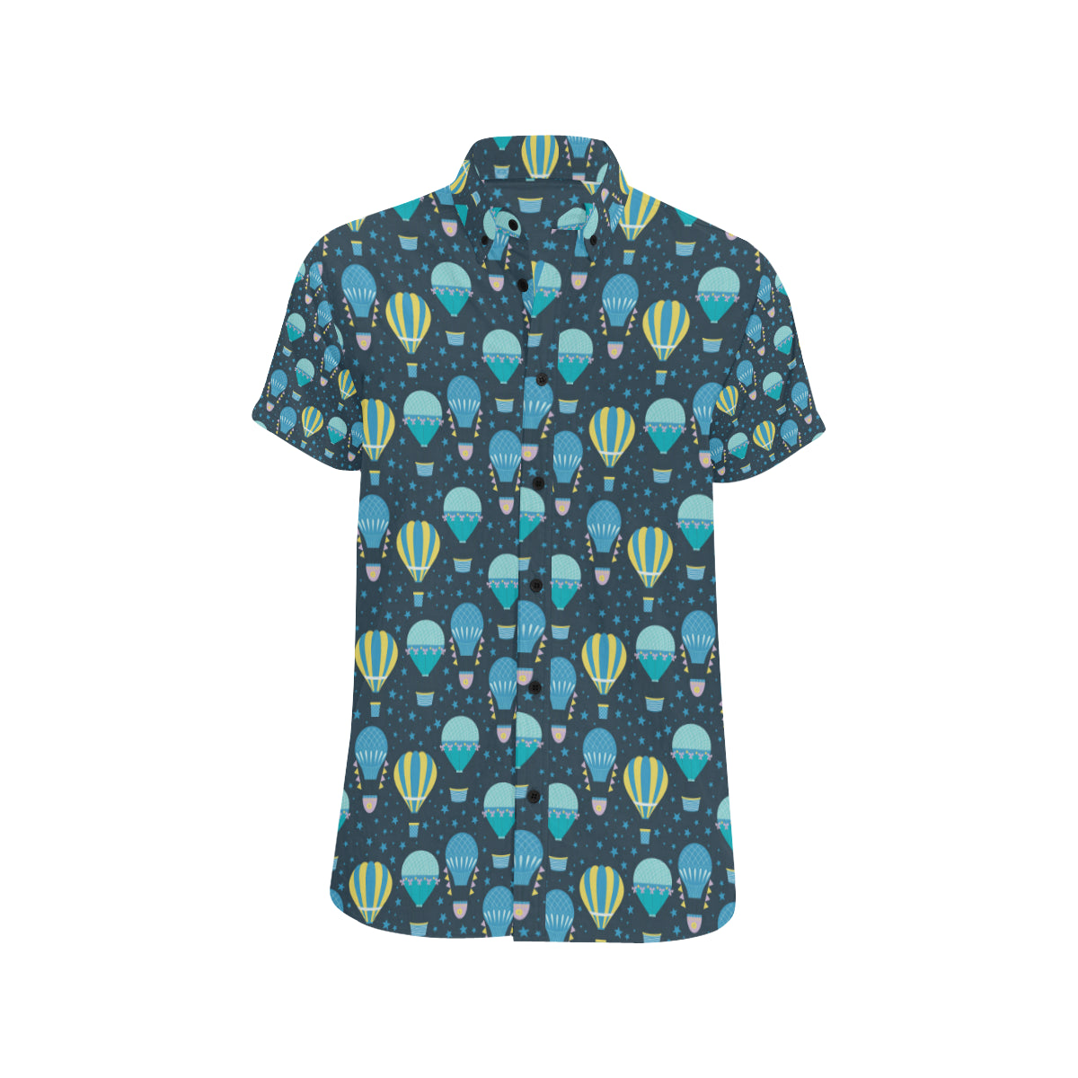 Ballon Pattern Print Design 06 Men's Short Sleeve Button Up Shirt