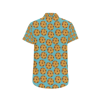 Cookie Pattern Print Design 01 Men's Short Sleeve Button Up Shirt