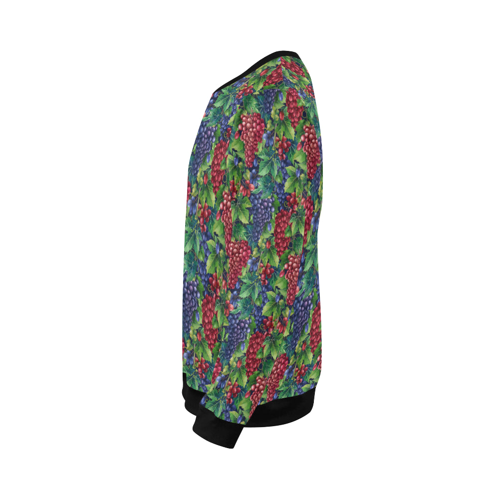 Grape Pattern Print Design GP02 Men Long Sleeve Sweatshirt