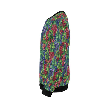 Grape Pattern Print Design GP02 Men Long Sleeve Sweatshirt