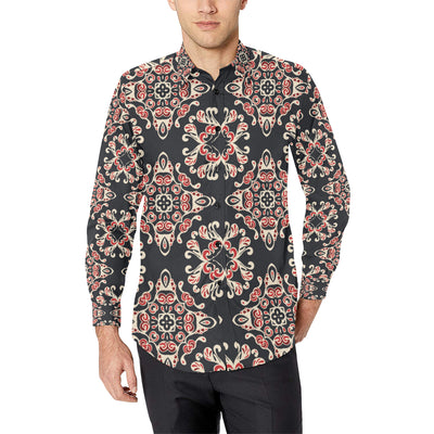 Medallion Pattern Print Design 01 Men's Long Sleeve Shirt