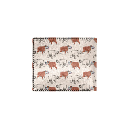 Bulldogs Pattern Print Design 04 Men's ID Card Wallet