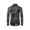 Tropical Palm Leaves Pattern Brightness Men's Long Sleeve Shirt