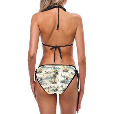 Palm Tree Beach Print Bikini