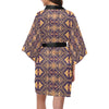 Aztec Pattern Print Design 09 Women's Short Kimono