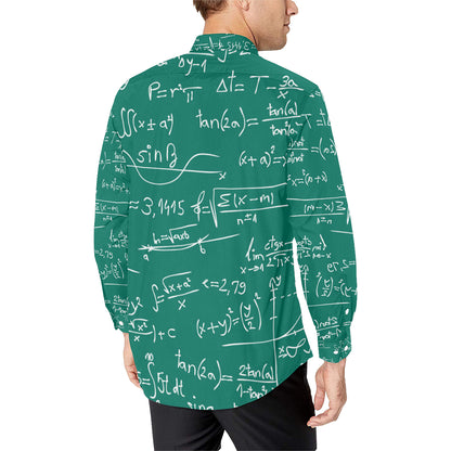Math Pattern Print Design 01 Men's Long Sleeve Shirt