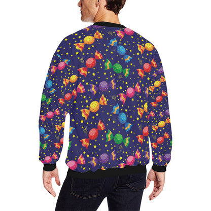 Candy Pattern Print Design CA06 Men Long Sleeve Sweatshirt