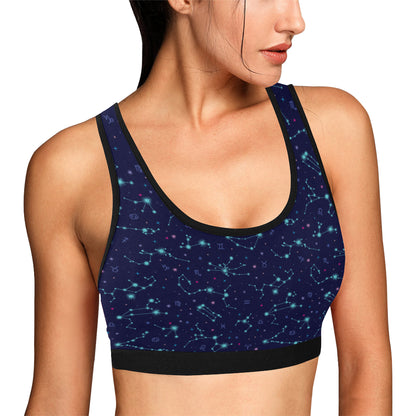 Constellation Pattern Print Design 01 Sports Bra