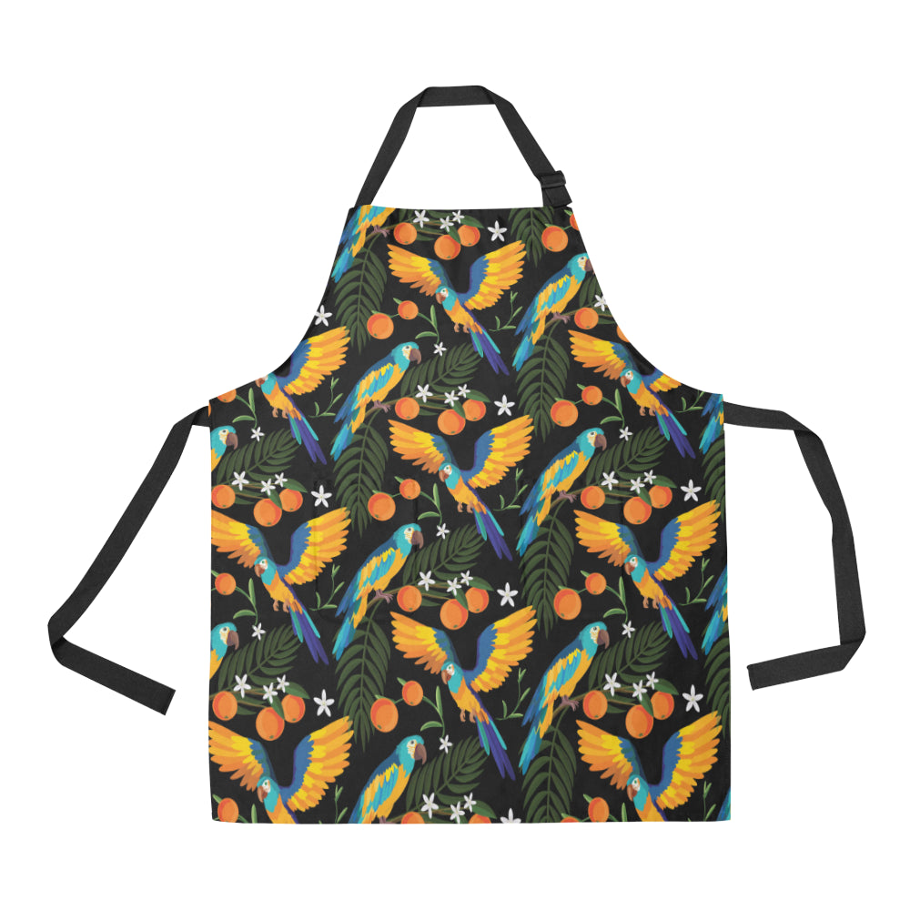 Macaw Pattern Print Design 03 Apron with Pocket