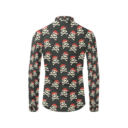 Pirate Pattern Print Design A04 Men's Long Sleeve Shirt