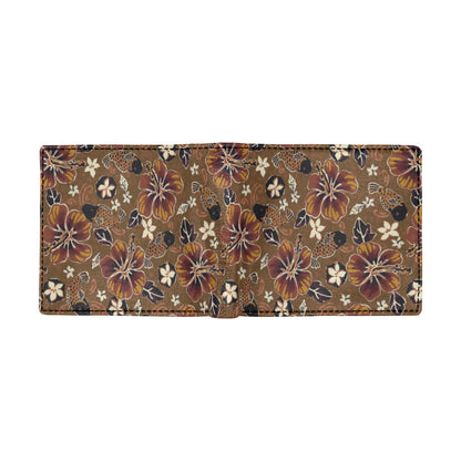 Hawaiian Themed Pattern Print Design H01 Men's ID Card Wallet