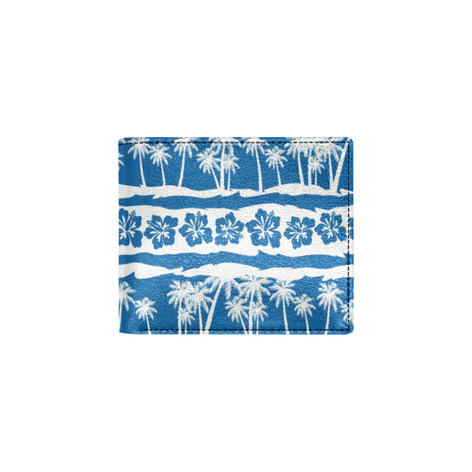 Hawaiian Themed Pattern Print Design H021 Men's ID Card Wallet