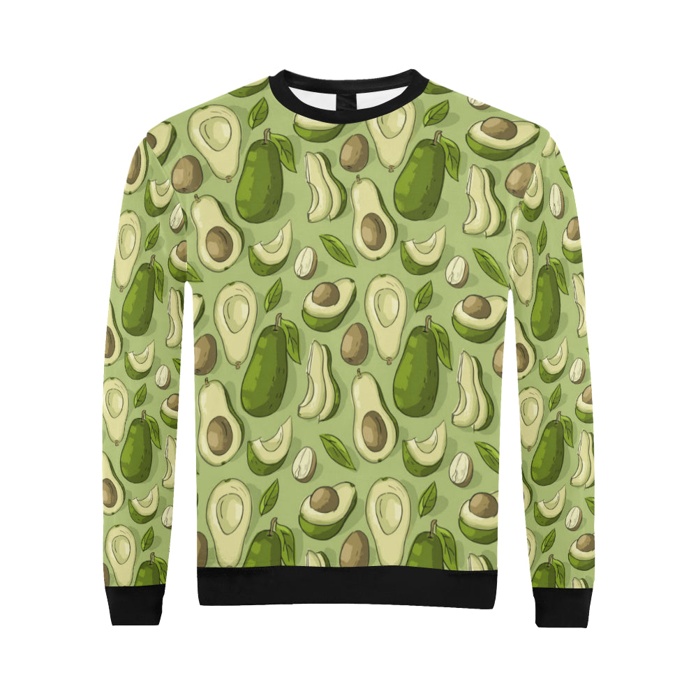 Avocado Pattern Print Design AC03 Men Long Sleeve Sweatshirt