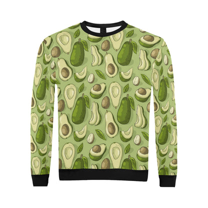 Avocado Pattern Print Design AC03 Men Long Sleeve Sweatshirt
