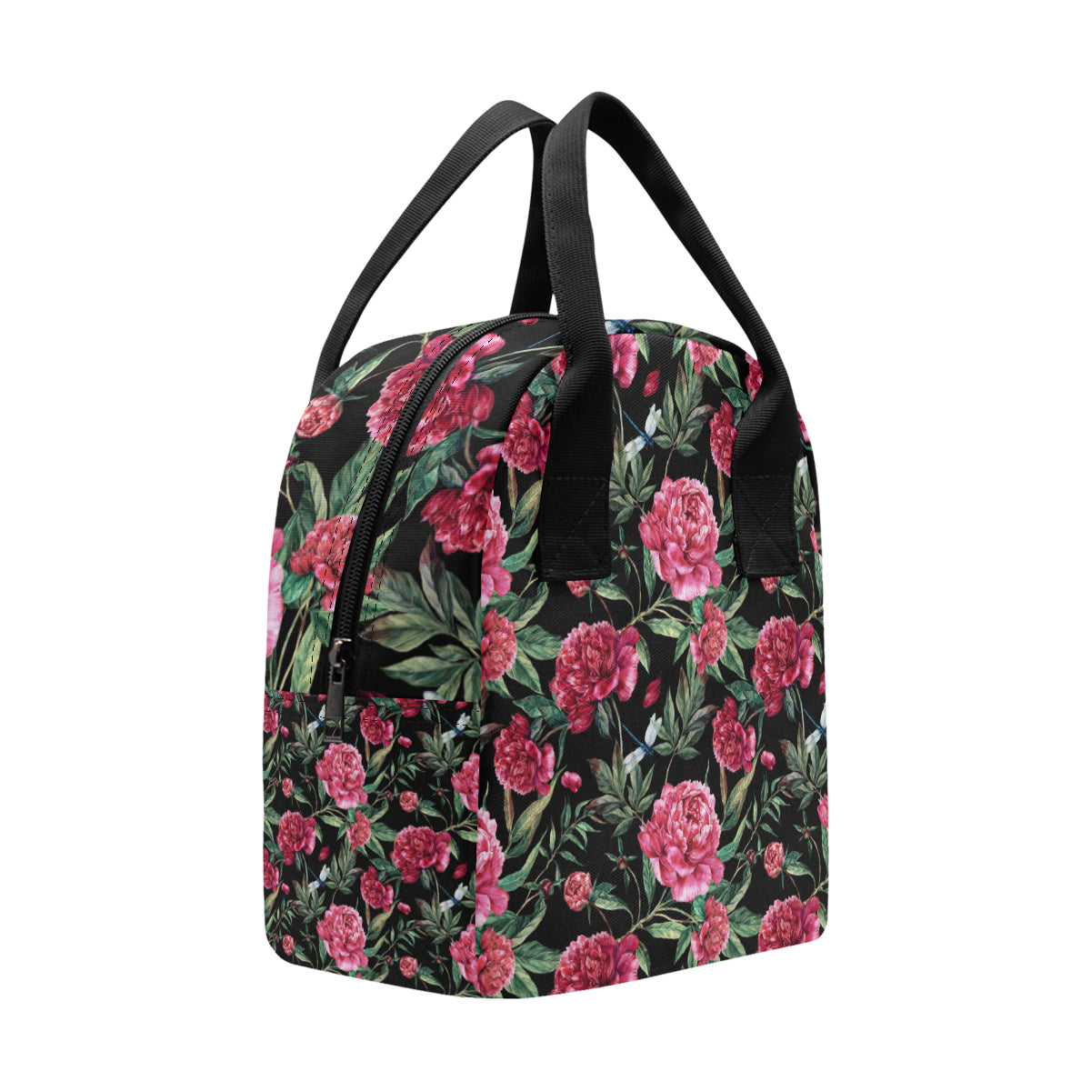 Peony Pattern Print Design PE04 Insulated Lunch Bag
