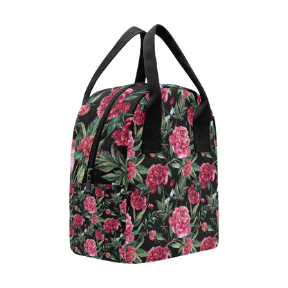 Peony Pattern Print Design PE04 Insulated Lunch Bag