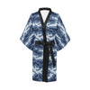 Jean Camouflage Pattern Print Design 05 Women's Short Kimono