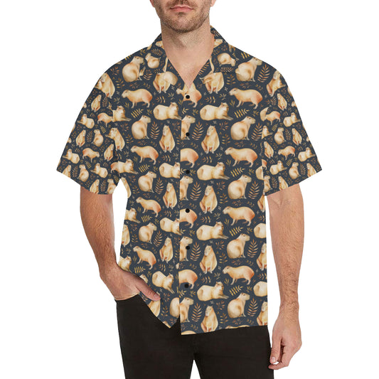 Capybara Pattern Print Design 02 Men's Hawaiian Shirt