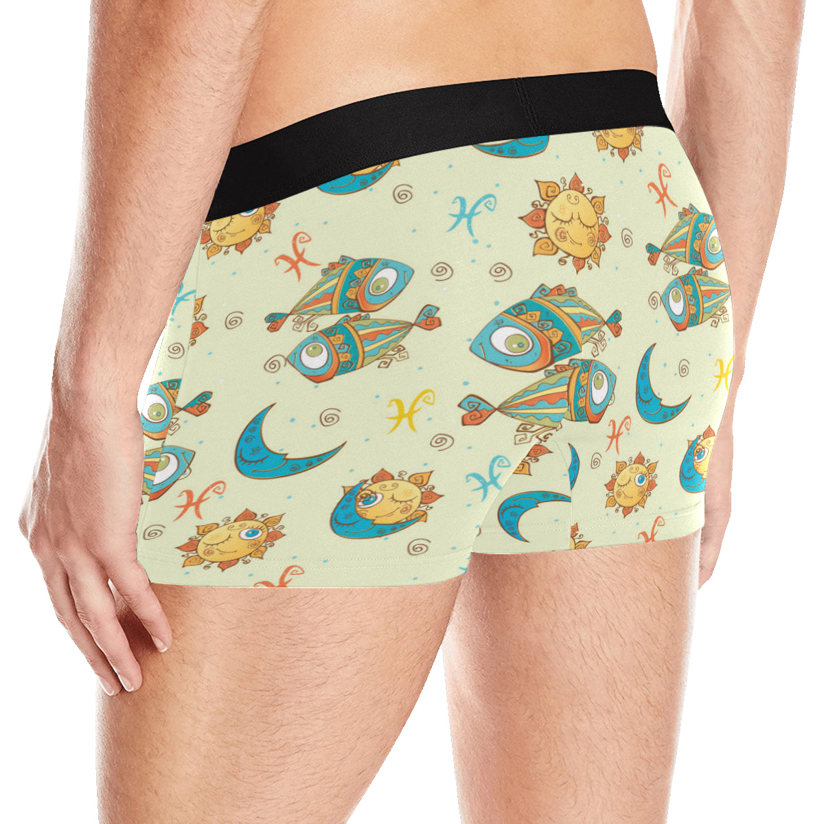Pisces Pattern Print Design A03 Men's Boxer Briefs